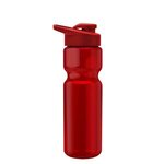 Poly Pure 28 Oz. Bottle - Drink Thru Lid - Red