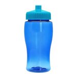 Poly-Pure Junior 18 oz Transparent Bottles - Transparent Blue