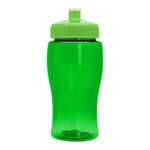 Poly-Pure Junior 18 oz Transparent Bottles - Transparent Green