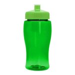 Poly-Pure Junior 18 oz Transparent Bottles - Transparent Green