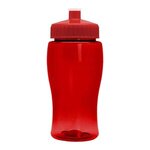 Poly-Pure Junior 18 oz Transparent Bottles - Transparent Red
