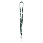 Polyester Lanyard With J-Hook - Forest Green