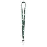 Polyester Lanyard With J-Hook - Forest Green