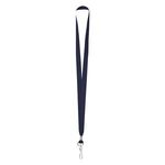 Polyester Lanyard With J-Hook - Navy Blue