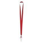 Polyester Lanyard With J-Hook - Red