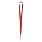 Polyester Lanyard With J-Hook - Red