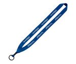 Polyester Lanyard with Metal Crimp & Split-Ring 3/4" -  