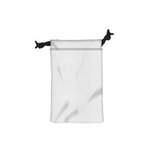 Polyester Sunglass Drawstring Bag - White