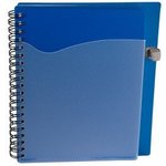 Polypro Notebook w/ Clear Front Pocket - Reflex Blue