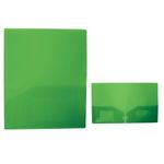 Polypropylene 2 Pocket Folder - Lime Green