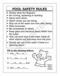 Pool Safety Coloring and Activity Book -  