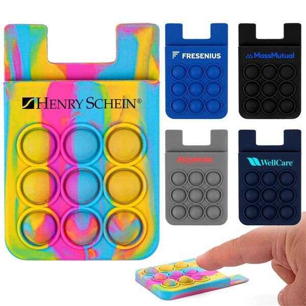 Main Product Image for Popper Stress Reliever Silicone Phone Wallet