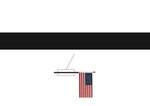 Popular 4"x6" USA US Flag With 10" Black Plastic Pole - Red-white-blue