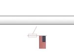 Popular USA-American Flag 4" x 6" With 12" Plastic Pole - Red-white-blue