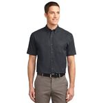 Port Authority Short Sleeve Easy Care Shirt. - Classic Navy/ Light Stone