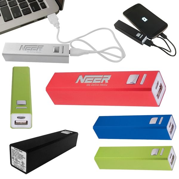 Main Product Image for Imprinted Portable Metal Power Bank Charger - UL Certified