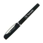 Portofino Softy Gel Pen - Black/Silver