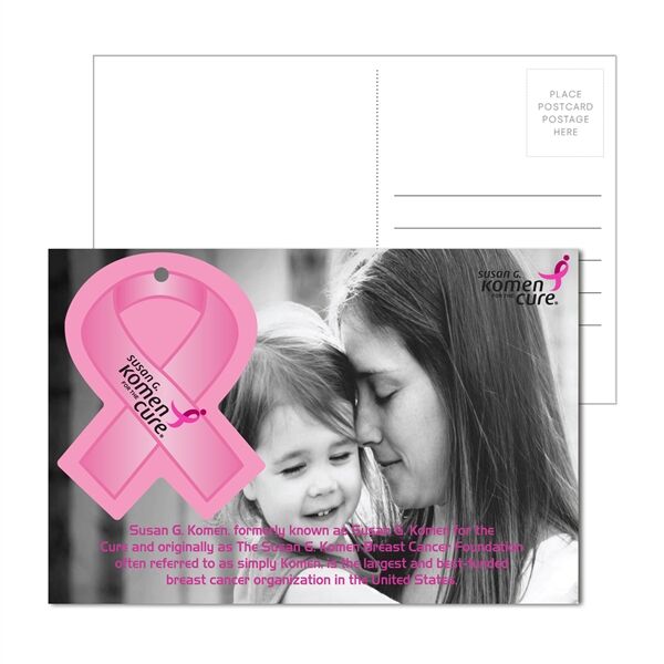 Main Product Image for Post Card with Full Color Awareness Ribbon Luggage Tag