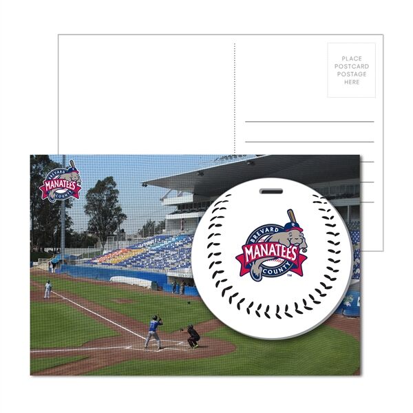 Main Product Image for Post Card with Full Color Baseball Luggage Tag