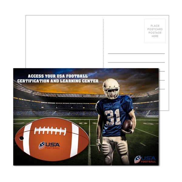 Main Product Image for Post Card with Full Color Football Luggage Tag