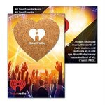 Post Card with Heart Shaped Cork Coaster -  