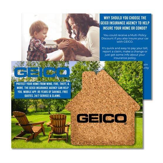 Main Product Image for Post Card with House Shaped Cork Coaster