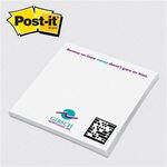 Post-it® Custom Printed Notepad - 4x4 - White