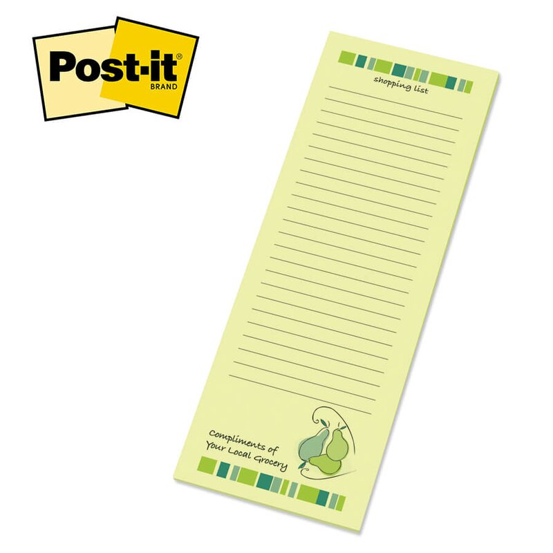 Main Product Image for Post-it(R) Custom Printed Notepad - 3" x 8"