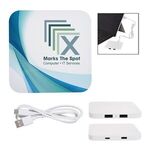 Power Up 2-Port USB Hub & Wireless Charging Pad -  