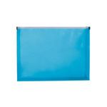 PP Zip Closure Envelope with Business Card Slot - Translucent Blue