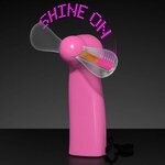 Pre-Programmed Mini Fans with LEDs - Pink