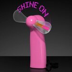 Pre-Programmed Mini Fans with LEDs - Pink