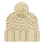 Premium Diagonal Weave Knit Cap with Cuff -  