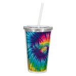 Pride 16 oz. Double Wall Acrylic Tumbler With Insert - Tie Dye