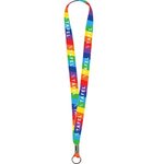 Pride Full Color Imprint Smooth Dye-Sublimation Lanyard - 3/4" -  