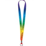 Pride Full Color Imprint Smooth Dye-Sublimation Lanyard - 3/4" -  