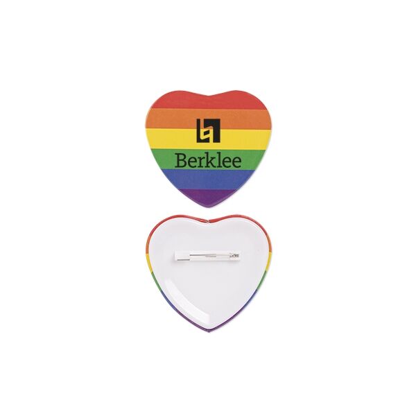 Main Product Image for Pride Heart Shaped Button