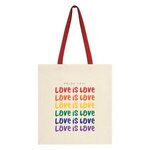Pride Penny Wise Cotton Canvas Tote Bag - Natural Red