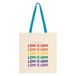 Pride Penny Wise Cotton Canvas Tote Bag - Natural Teal