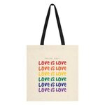 Pride Penny Wise Cotton Canvas Tote Bag - Natural With Black