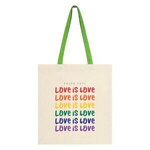 Pride Penny Wise Cotton Canvas Tote Bag - Natural With Green