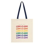 Pride Penny Wise Cotton Canvas Tote Bag - Natural With Navy