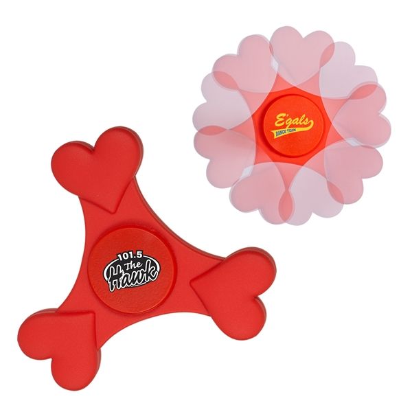 Main Product Image for Imprinted Stress Reliever Heart Promospinner  (TM)