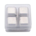 Promotional 4 Pack Whiskey Stone Set w/ Box - Clear