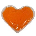 Promotional Gel Beads Hot/Cold Pack Hearts - Orange