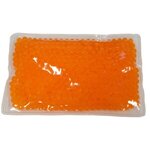 Promotional Mini Rectangle Gel Beads Hot/Cold Pack - Orange