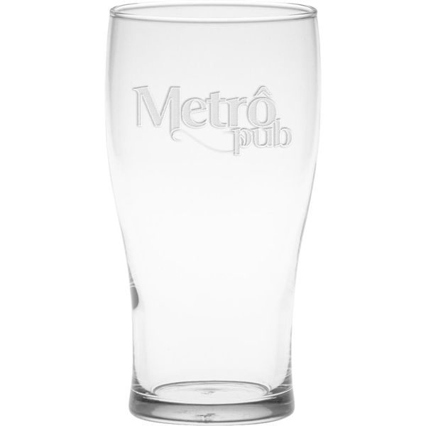 Main Product Image for Pint Glass Pub Style Deep Etched 16 Oz