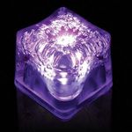 Purple Light Up Premium LitedIce Brand Ice Cube, Blank - Purple