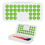 Push Pop Pencil Case - White with Lime