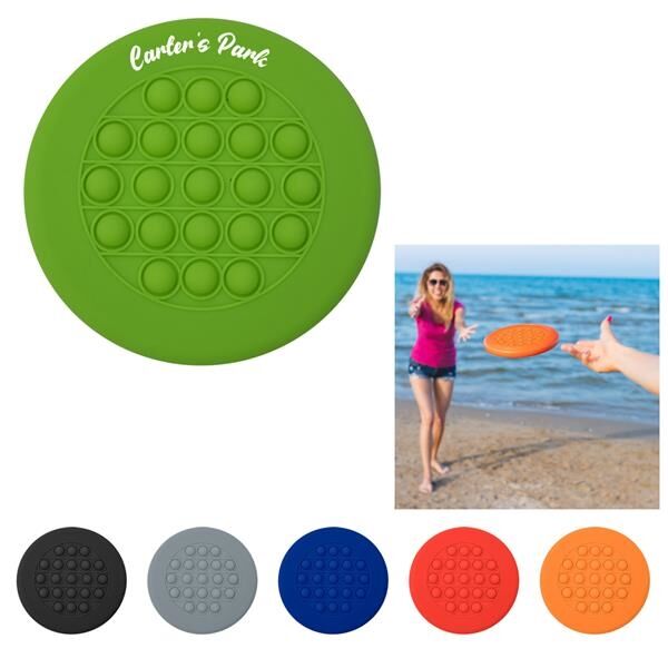Main Product Image for Printed Push Pop Stress Reliever Flying Disc